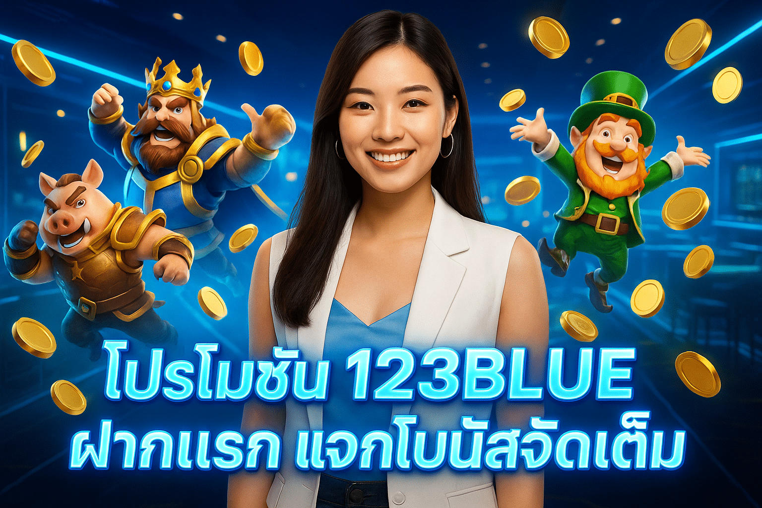 โปรโมชั่น 123BLUE ฝากแรก แจกโบนัสจัดเต็ม