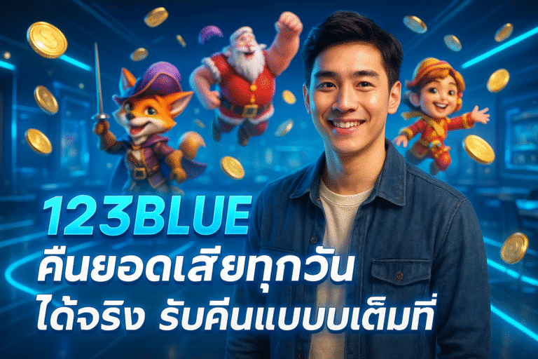 123BLUE คืนยอดเสียทุกวัน ได้จริง รับคืนแบบเต็มที่